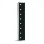 Elite Eight Door Coin Return Locker Black