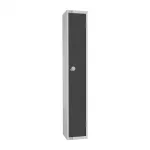 Elite Single Door Padlock Locker Graphite Grey