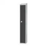 Elite Single Door Padlock Locker Graphite Grey with Sloping Top - Image 2