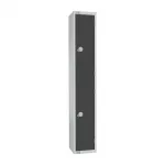 Elite Double Door Padlock Locker Graphite Grey