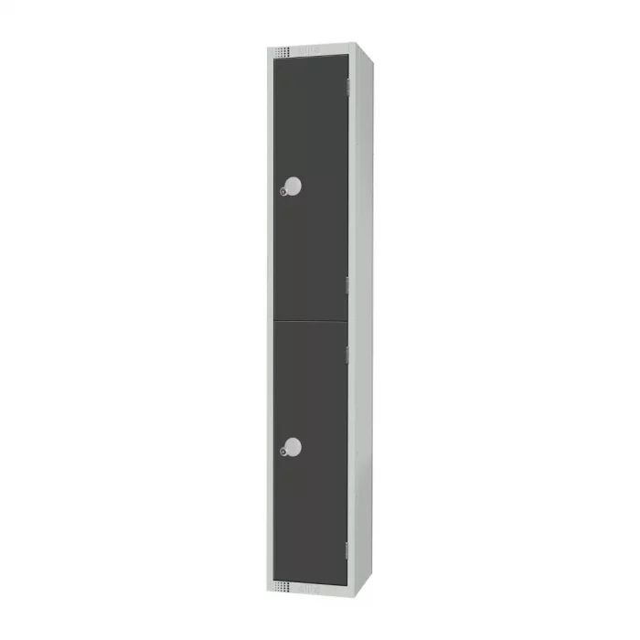 Elite Double Door Padlock Locker Graphite Grey - Image 2