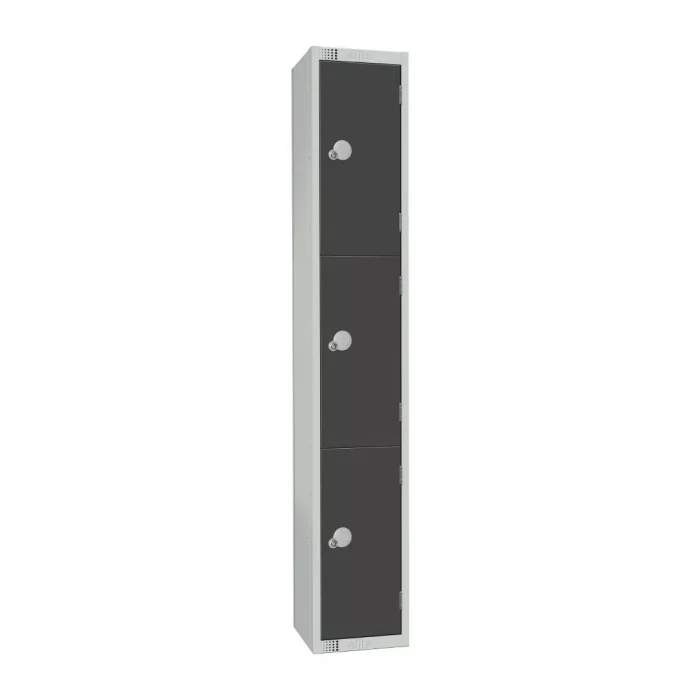 Elite Three Door Electronic Combination Locker Graphite Grey - Image 1