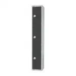 Elite Three Door Electronic Combination Locker Graphite Grey - Image 3