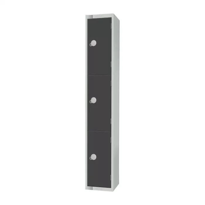 Elite Three Door Electronic Combination Locker Graphite Grey - Image 3