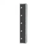 Elite Five Door Padlock Locker Graphite Grey - Image 2