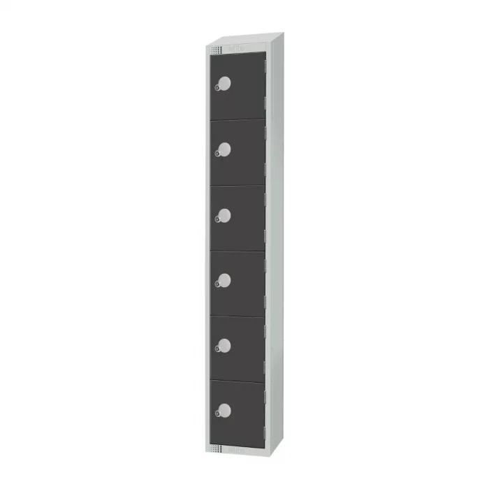 Elite Six Door Manual Combination Locker Locker Graphite Grey - Image 2