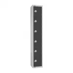 Elite Six Door Padlock Locker Graphite Grey