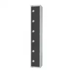 Elite Six Door Padlock Locker Graphite Grey - Image 2