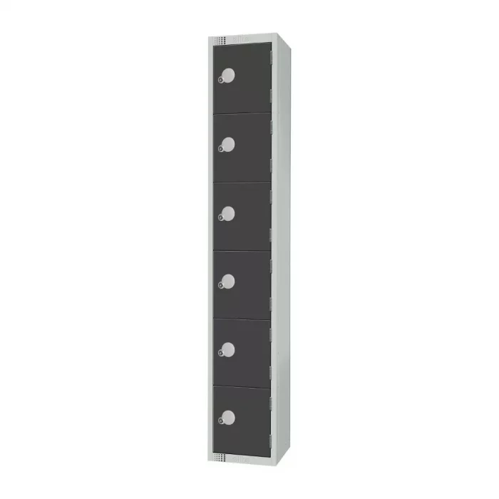 Elite Six Door Padlock Locker Graphite Grey - Image 2