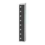 Elite Eight Door Padlock Locker with Sloping Top Graphite Grey - Image 2