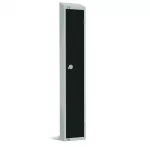 Elite Single Door Electronic Combination Locker with Sloping Top Black
