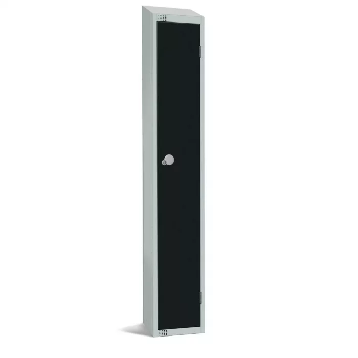 Elite Single Door Electronic Combination Locker with Sloping Top Black - Image 1