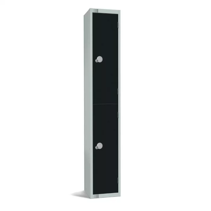 Elite Double Door Electronic Combination Locker Black - Image 1