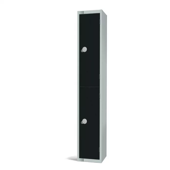 Elite Double Door Padlock Locker Black - Image 2