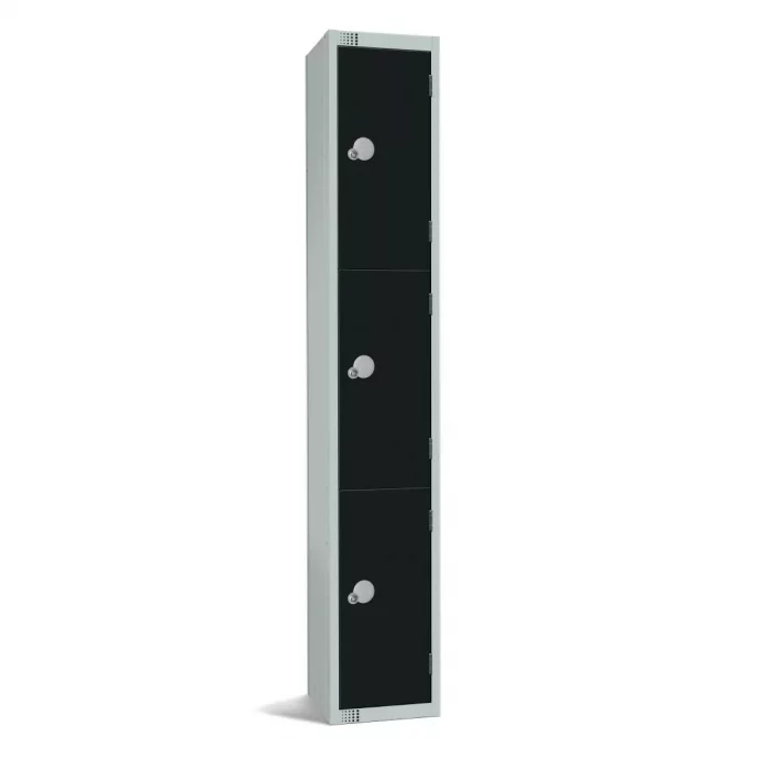 Elite Three Door Electronic Combination Locker Black - Image 1