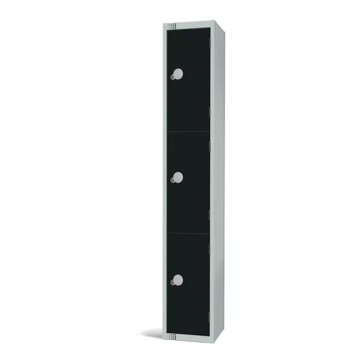 Elite Three Door Electronic Combination Locker Black - Image 3