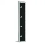 Elite Four Door Electronic Combination Locker with Sloping Top Black