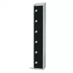 Elite Six Door Electronic Combination Locker with Sloping Top Black - Image 3