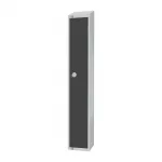 Elite Single Door Coin Return Locker with Sloping Top Graphite Grey - Image 3