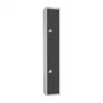 Elite Double Door Padlock Locker Graphite Grey
