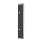 Elite Double Door Padlock Locker Graphite Grey with Sloping Top - Image 2