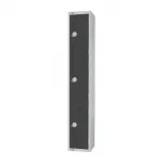 Elite Three Door Electronic Combination Locker Graphite Grey - Image 3