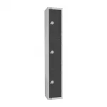 Elite Three Door Padlock Locker Graphite Grey
