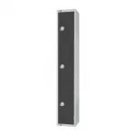 Elite Three Door Padlock Locker Graphite Grey - Image 2