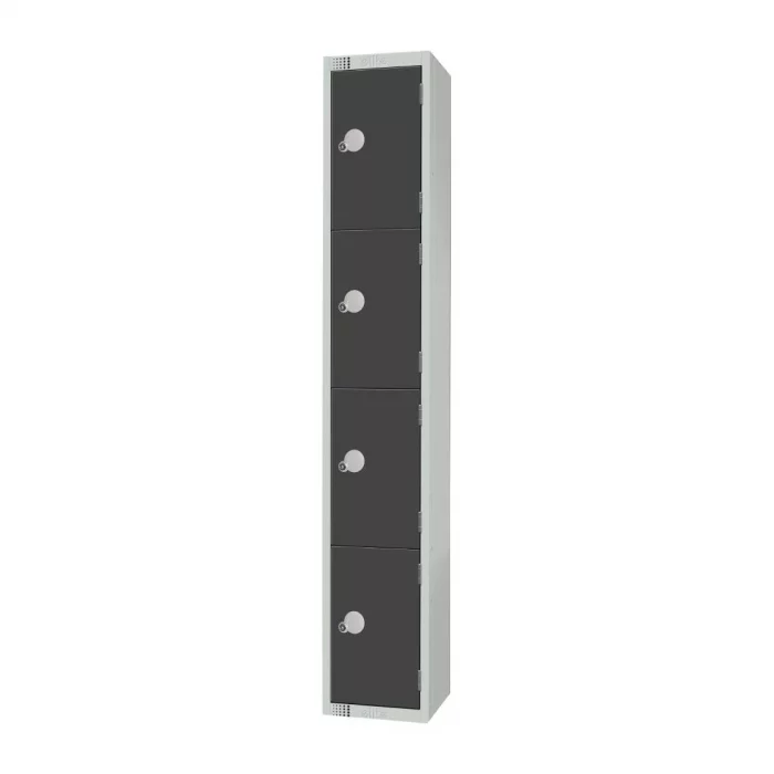 Elite Four Door Camlock Locker Graphite Grey - Image 2