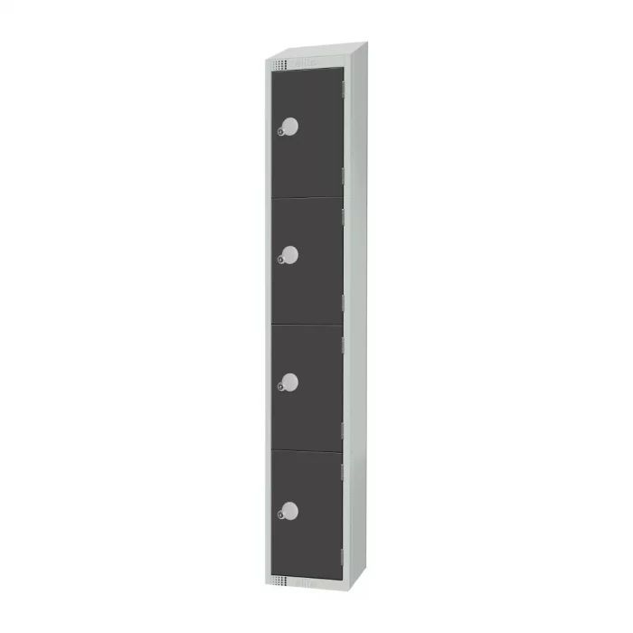 Elite Four Door Electronic Combination Locker with Sloping Top Graphite Grey - Image 3