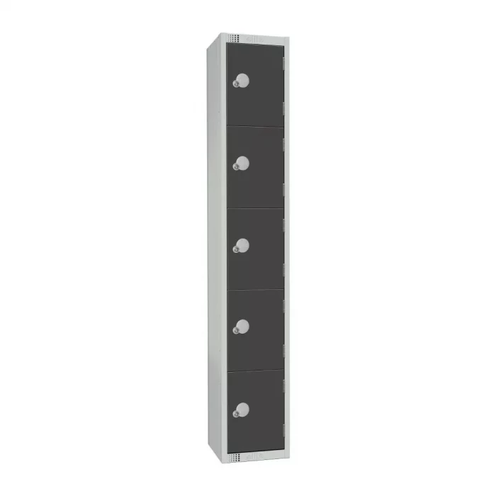 Elite Five Door Coin Return Locker Graphite Grey - Image 1