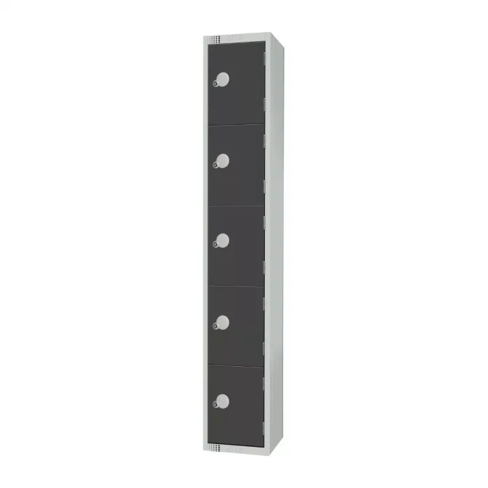 Elite Five Door Coin Return Locker Graphite Grey - Image 3