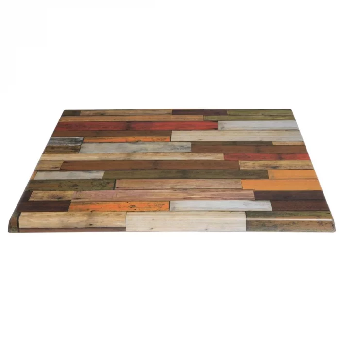 Werzalit Pre-drilled Square Table Top  Blanchas Red 600mm - Image 2