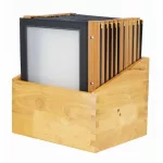 Securit Wood Spine American Style Menu Covers and Storage Box A4 Black