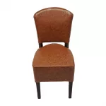 Hanoi Dining Chair In Dark Walnut with Bison Vinyl Tan (Pack of 2) - Image 3