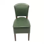 Hanoi Dining Chair In Dark Walnut with Bison Vinyl Cedar (Pack of 2) - Image 2