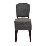 Hanoi Dining Chair In Dark Walnut with Shetland Smoke Seatpad (Pack of 2) - Image 2