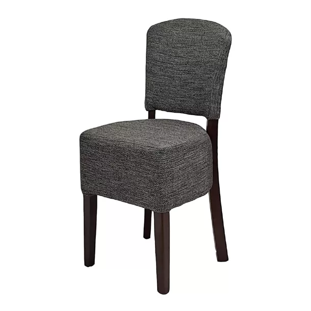 hp758_npi24.jpg Hanoi Dining Chair In Dark Walnut with Shetland Smoke Seatpad (Pack of 2) - Image 1