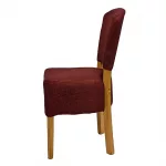 Hanoi Dining Chair In Soft Oak with Shetland Scarlet Seatpad (Pack of 2) - Image 2
