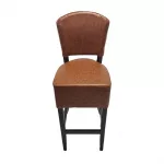 Hanoi Bar Chair in Dark Walnut with Bison Tan Vinyl - Image 2