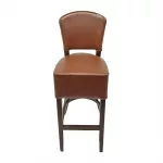 Hanoi Bar Chair in Dark Walnut with Bison Espresso Vinyl