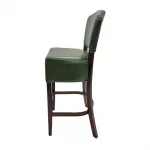 Hanoi Bar Chair in Dark Walnut with Bison Cedar Vinyl - Image 2
