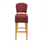 Hanoi Bar Chairs in Soft Oak with Shetland Scarlett Seatpad - Image 2