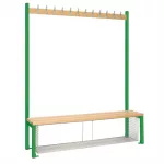 Single-Sided Island Seating with Mesh Tray Green 1500mm