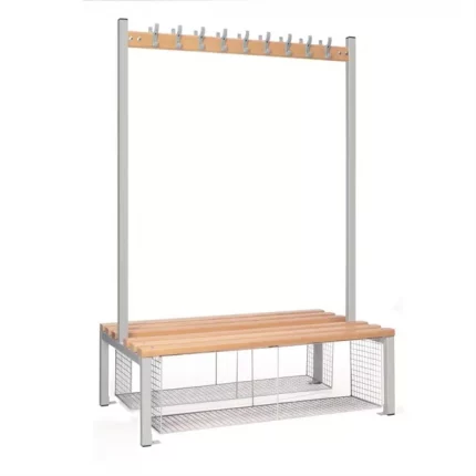 Double-sided Island Seating with Mesh Tray Grey 1500mm