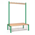 Double-sided Island Seating with Mesh Tray Green 1500mm