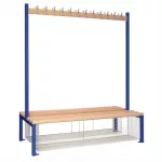 Double-sided Island Seating with Mesh Tray Blue 1200mm