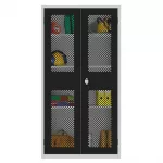 Small Mesh-Fronted Stock Control Cupboard Black