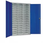 51 Tray High-Capacity Storage Cupboard - Blue with Blue Trays