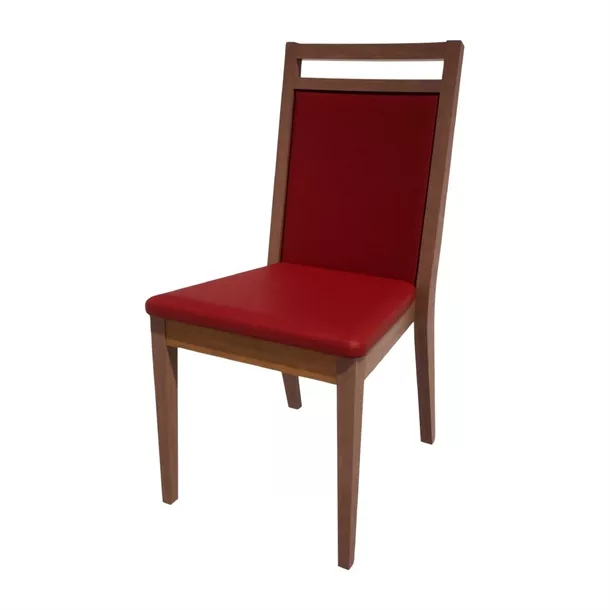 hs437_npi24-redwalnut.jpg Bolero Bespoke Bia B Stacking Chair in Red/Walnut - Image 1